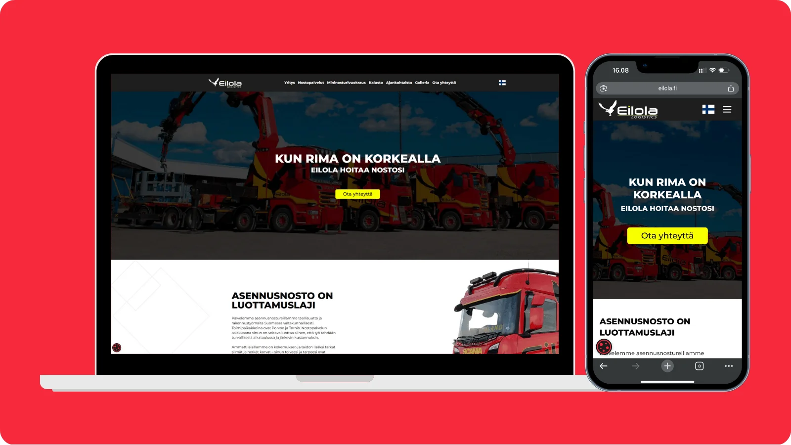 Eilola Logistics – verkkosivujen ja digimarkkinoinnin uudistus